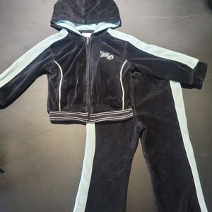 Athletic Works Kids Black and Light Blue Tracksuit